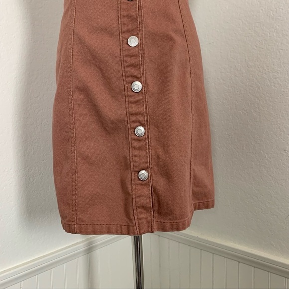 Pacsun Denim Dress Button Front Retro Size Small Cotton Sundress - Picture 11 of 16
